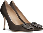 Manolo Blahnik Gray Hangisi Heels