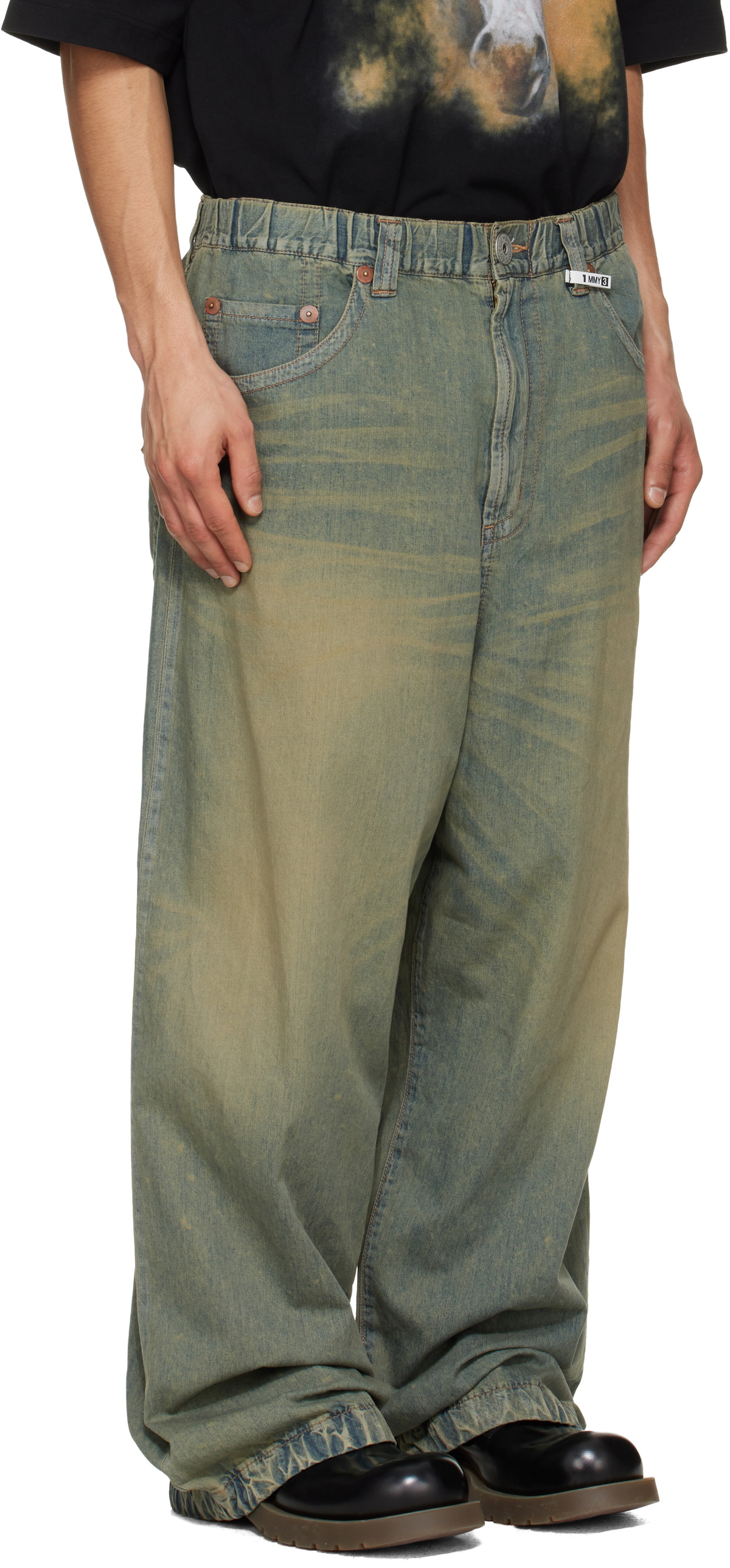 Maison MIHARA YASUHIRO Blue Light Wide Jeans Maison MIHARA YASUHIRO