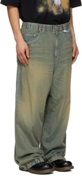 Maison MIHARA YASUHIRO Blue Light Wide Jeans