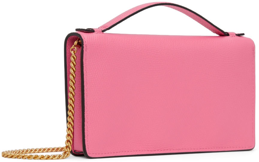 Valentino Garavani V Loco Pink Leather Shoulder Bag New