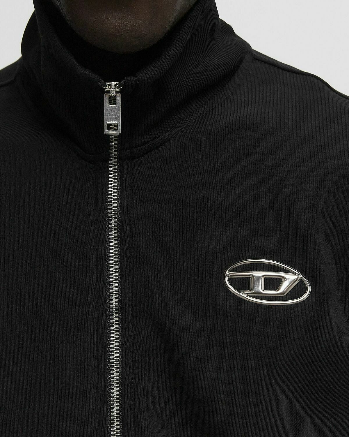 Diesel S-GINNI-ZIP-OD SWEATSHIRT Black Mens Sweatshirts/Zipper Diesel