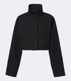 Alaïa Cropped cotton and silk jacket