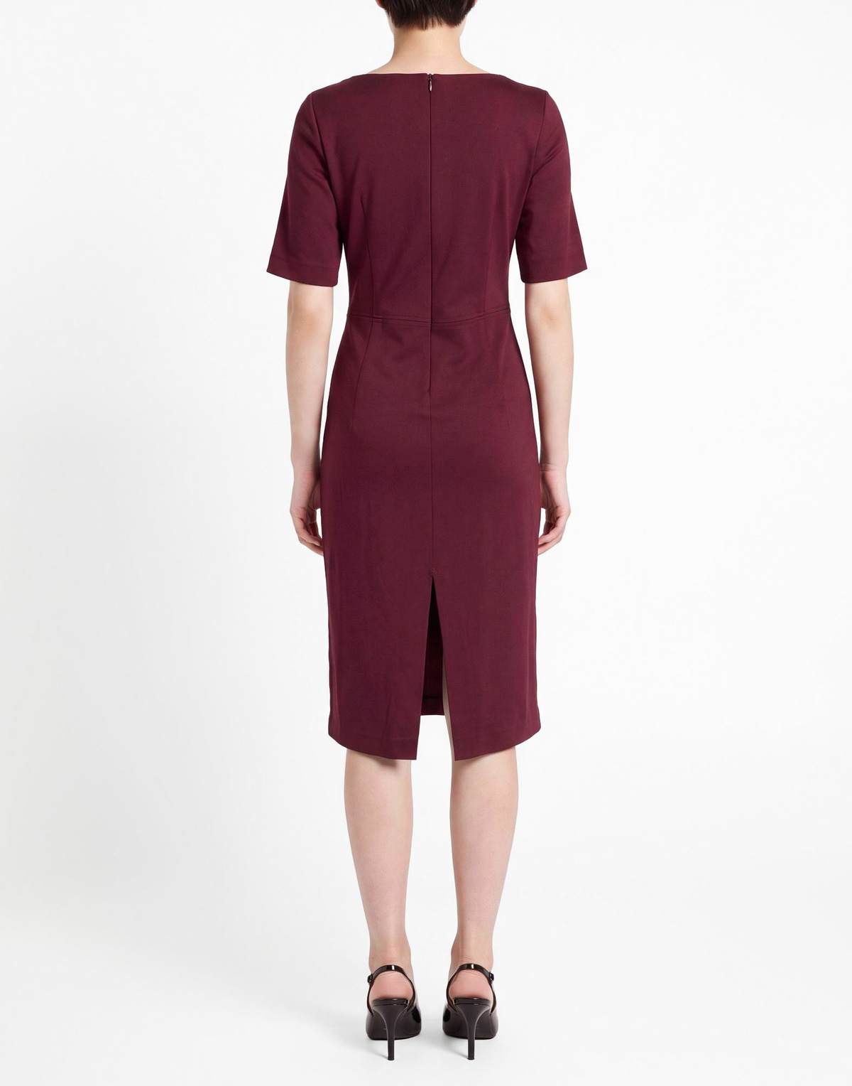 Manila Grace Womens Midi dress Burgundy