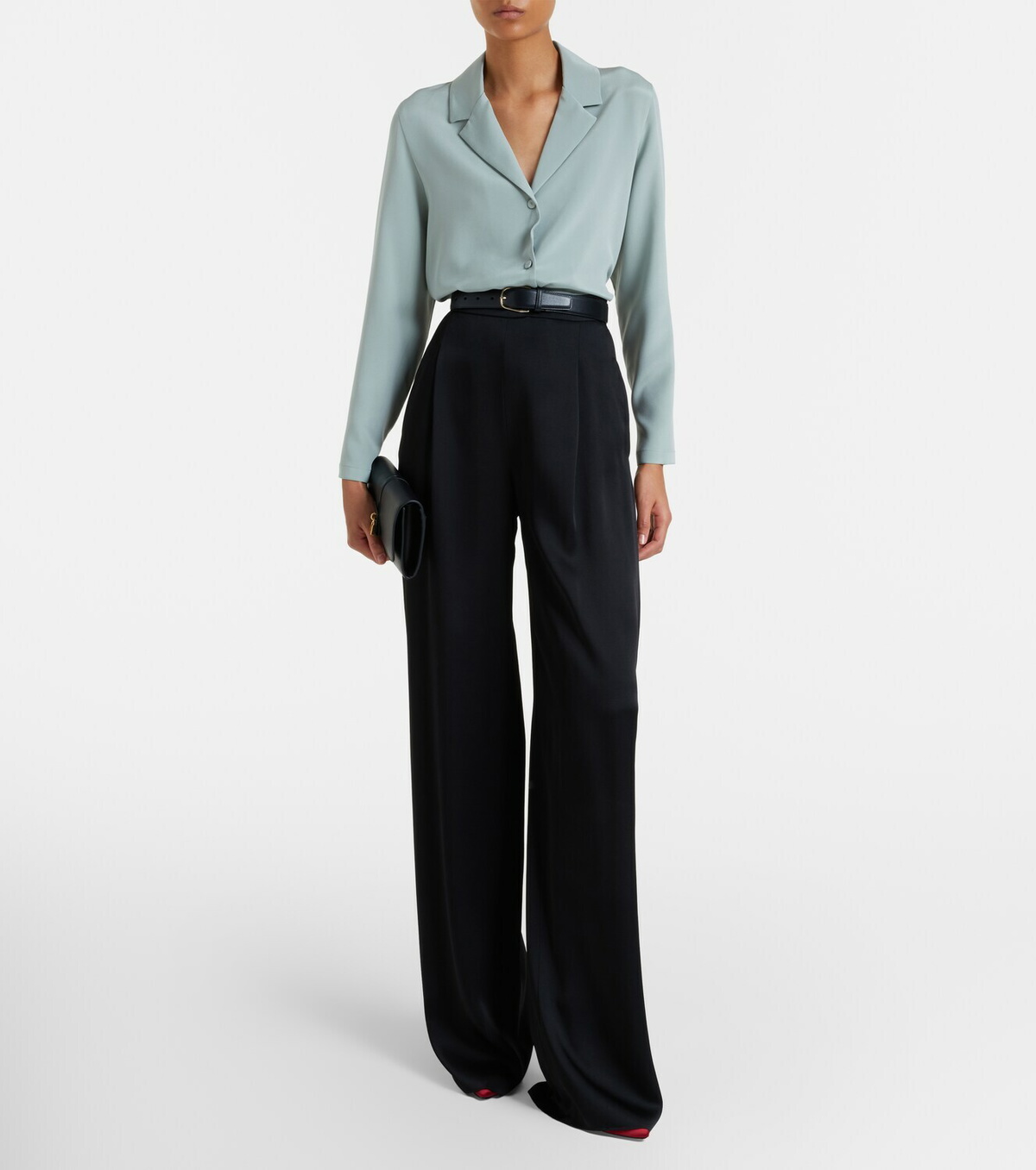 Max Mara Crêpe satin wide-leg pants