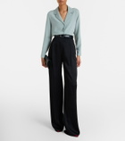 Max Mara Crêpe satin wide-leg pants