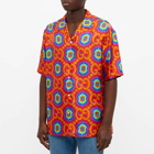 Gucci Men's GG Psychedelic Vacation Shirt in Orange/Electric Blue