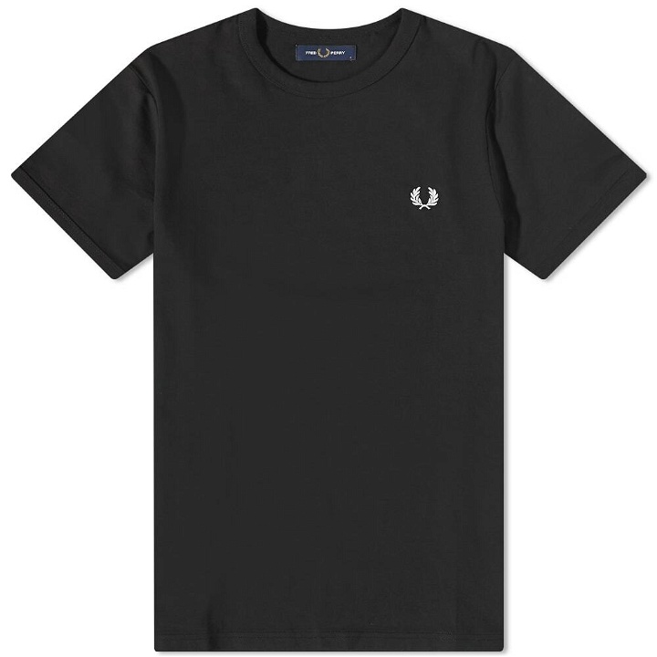 Photo: Fred Perry Authentic Men's Ringer T-Shirt in Black