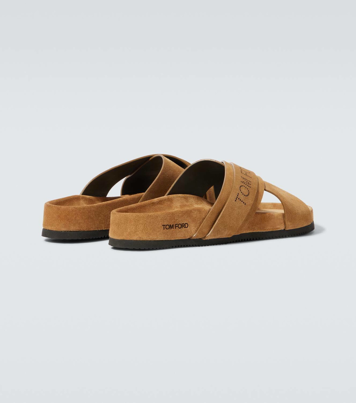 Tom Ford Logo suede sandals