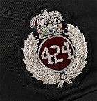 424 - Logo-Appliquéd Cotton-Twill Baseball Cap - Black