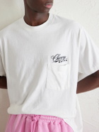 Cherry Los Angeles - Logo-Embroidered Cotton-Jersey T-Shirt - Neutrals