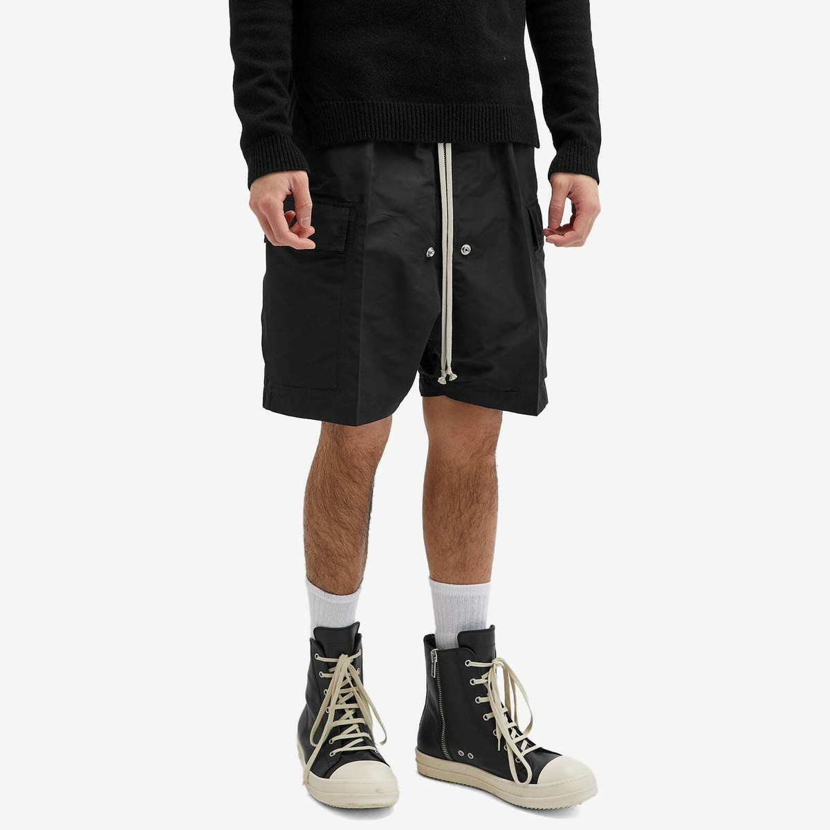 Rick Owens Men's Cargobela Technical Short in Black Rick Owens