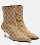 Gucci Bombshell 55 GG Canvas ankle boots