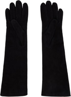 Max Mara Black Afideesuede Gloves