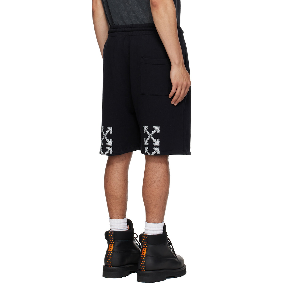 Off-White Black Heraldic Arrow Skate Sweat Shorts