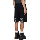 Off-White Black Heraldic Arrow Skate Sweat Shorts