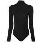 Good American Women's The Coverup Turtleneck Bodysuit in Black