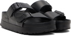Birkenstock Black Narrow Arizona Flex Platform Sandals