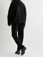 Y-3 - Optimistic Illusions Embroidered Wool-Blend Jersey Zip-Up Hoodie - Black