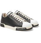 Dolce & Gabbana - Colour-Block Leather Sneakers - Black