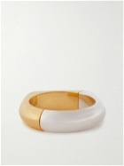 Bottega Veneta - Gold-Plated and Sterling Silver Ring - Silver