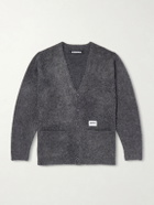 Neighborhood - Logo-Appliquéd Brushed Cardigan - Gray