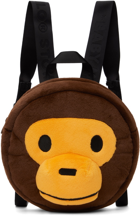 Photo: BAPE Brown & Orange Baby Milo Backpack