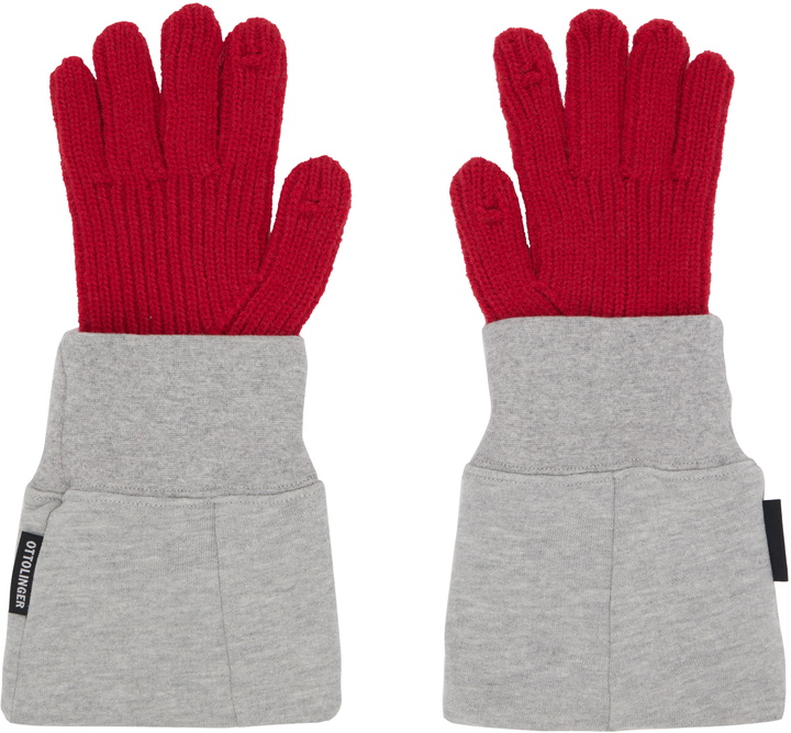 Photo: Ottolinger Red & Gray Deconstructed Sleeve Glove