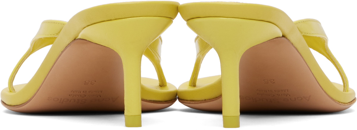 Acne Studios Yellow Beverly Kitten Lux Midsummer Heeled Sandals