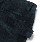 Deveaux - Teal Cotton-Blend Corduroy Suit Trousers - Blue