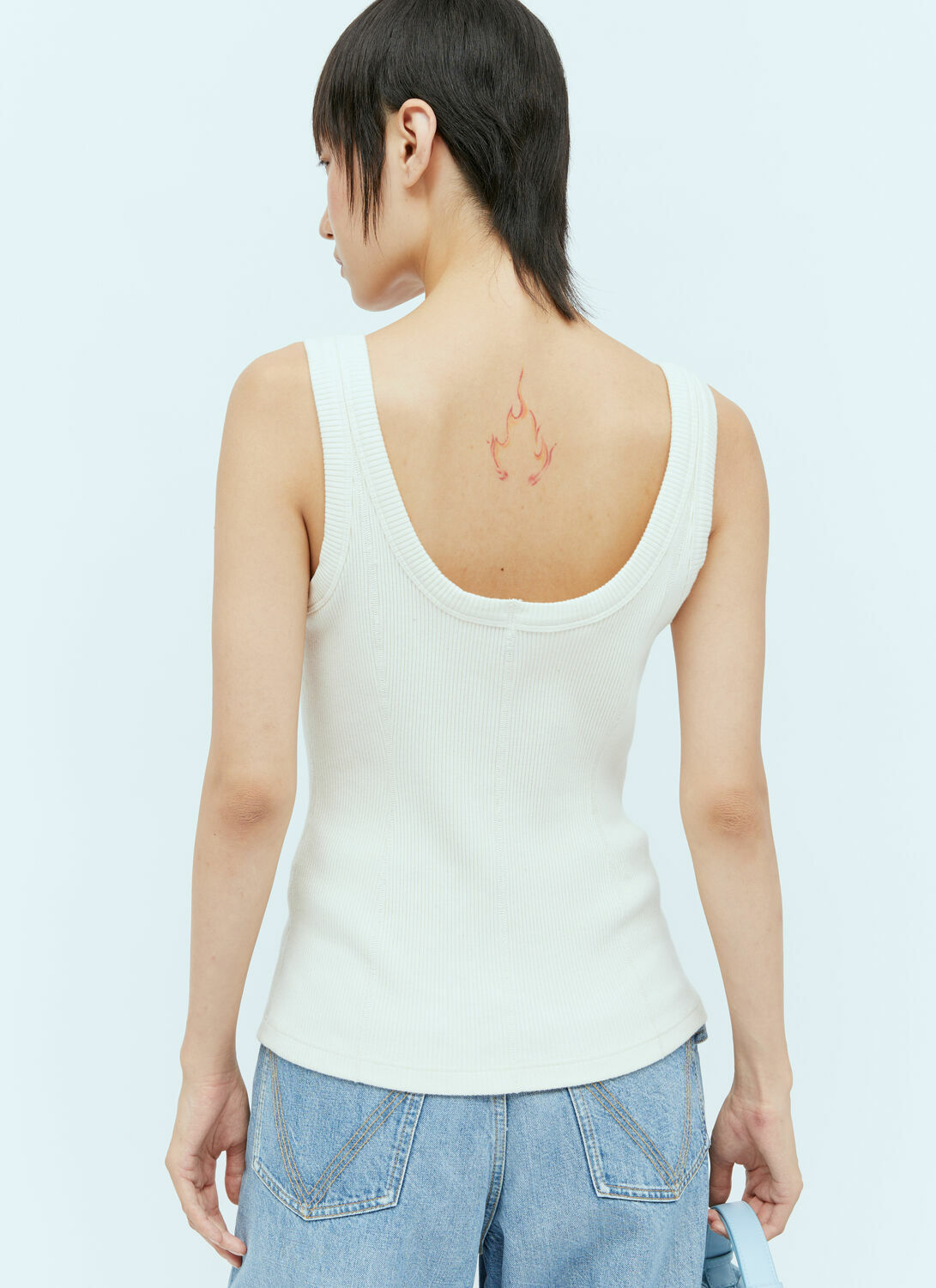 Bottega Veneta Raised Placket Tank Top