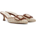 Manolo Blahnik Beige Maysalebi Heels