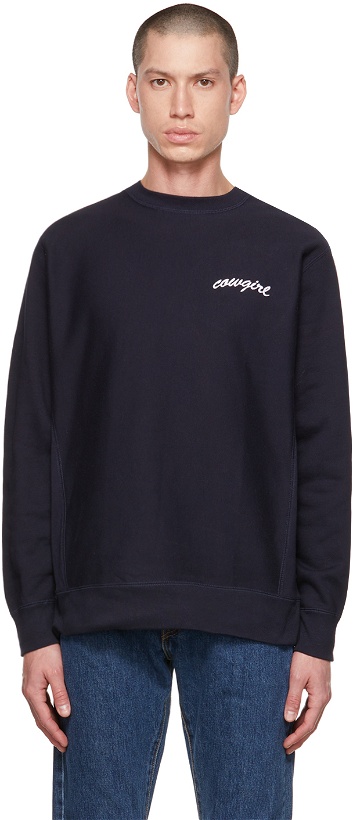Photo: Cowgirl Blue Co Navy Embroidered Sweatshirt