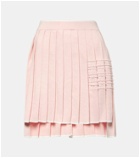 Thom Browne Pleated cotton miniskirt