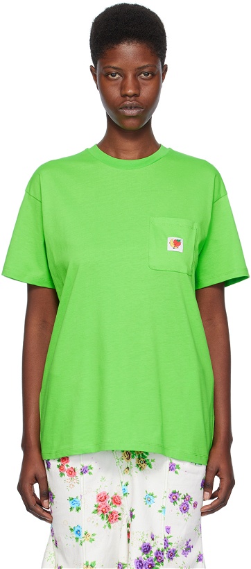 Photo: Sky High Farm Workwear Green Pocket T-Shirt