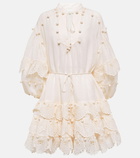 Zimmermann - Pompom broderie anglaise ramie minidress