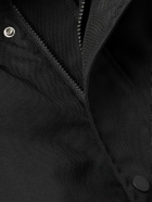 Burberry - Faux Fur-Trimmed Shell Down Hooded Bomber Jacket - Black