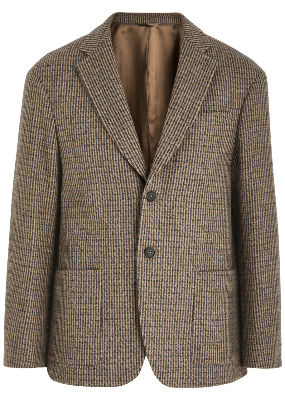 Officine Générale Michel Woven Wool Blazer Brown Officine Generale