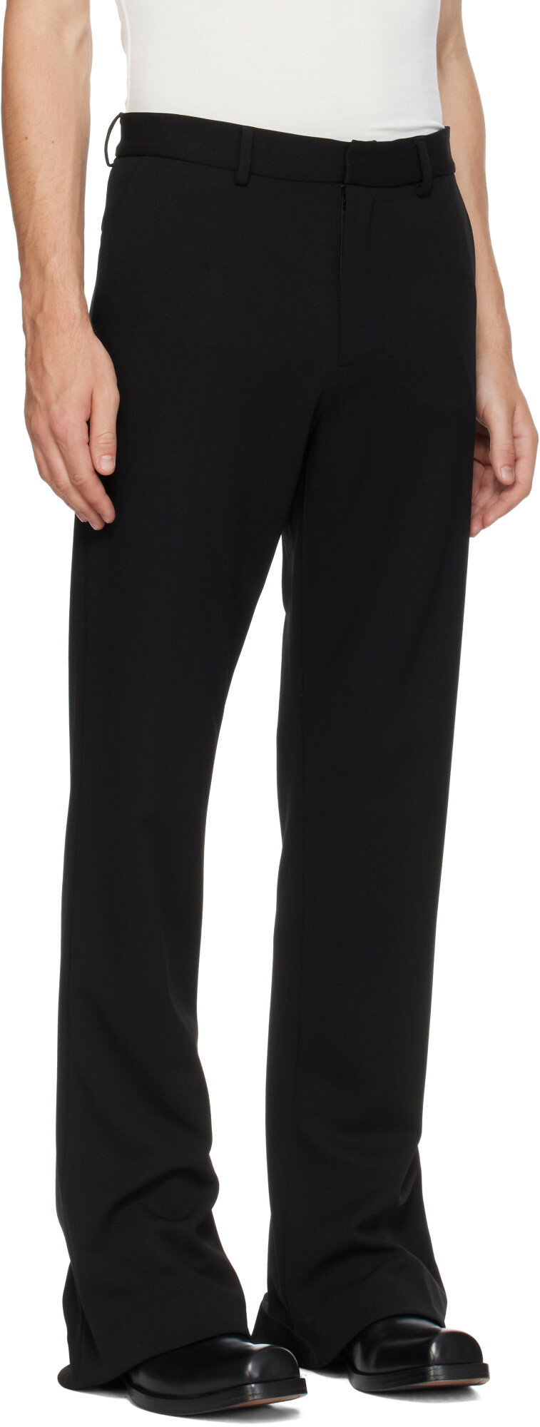 AARON ESH Black Puddle Trousers