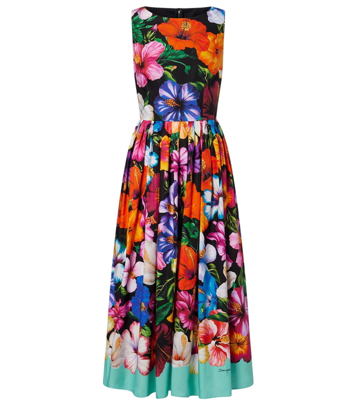 Photo: Dolce&Gabbana Floral cotton midi dress