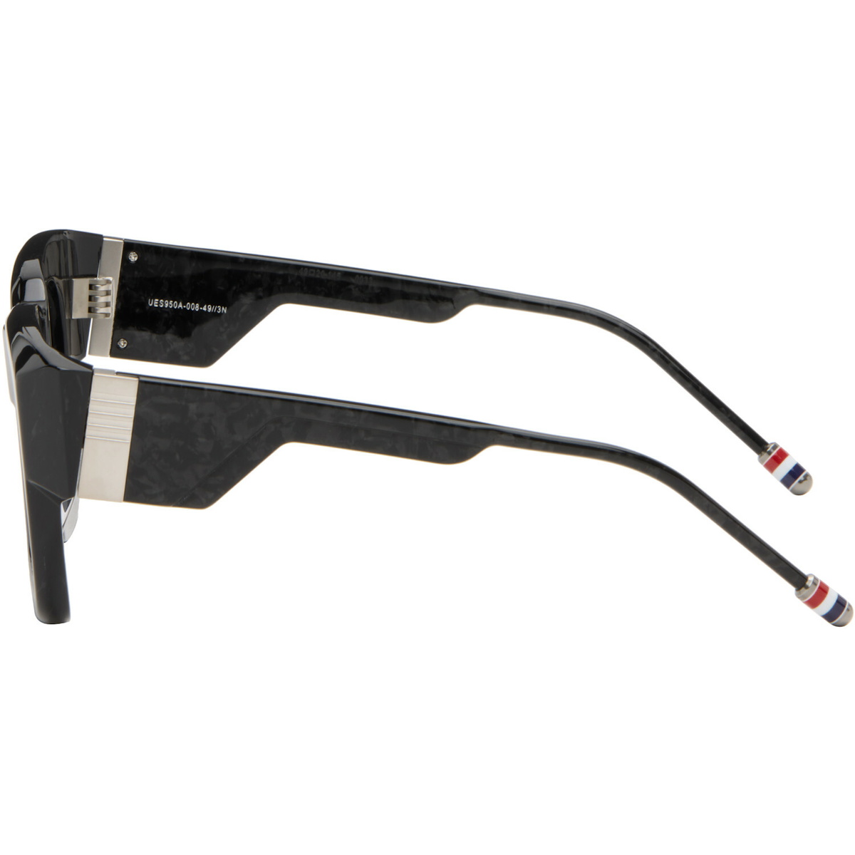 Thom Browne Black Rectangular Sunglasses