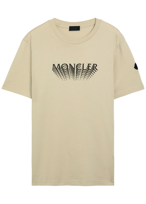 Photo: Moncler Logo-print Cotton T-shirt Beige