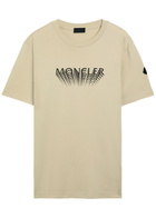 Moncler Logo-print Cotton T-shirt Beige
