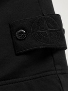 Stone Island - Logo-Appliquéd Cotton-Blend Jersey Cargo Shorts - Black