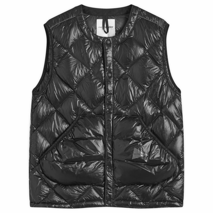 Photo: and wander Diamond Stitch Down Vest in Black