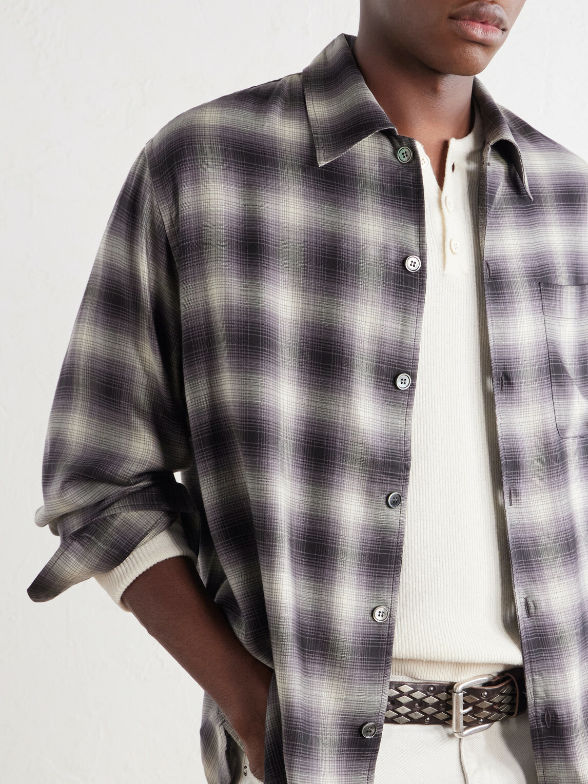 Our Legacy - Every Checked Tencel® Twill Shirt - Black