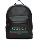 Gucci Black Print Backpack