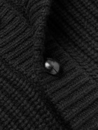 Nili Lotan - Somac Shawl-Collar Ribbed Cashmere Cardigan - Black