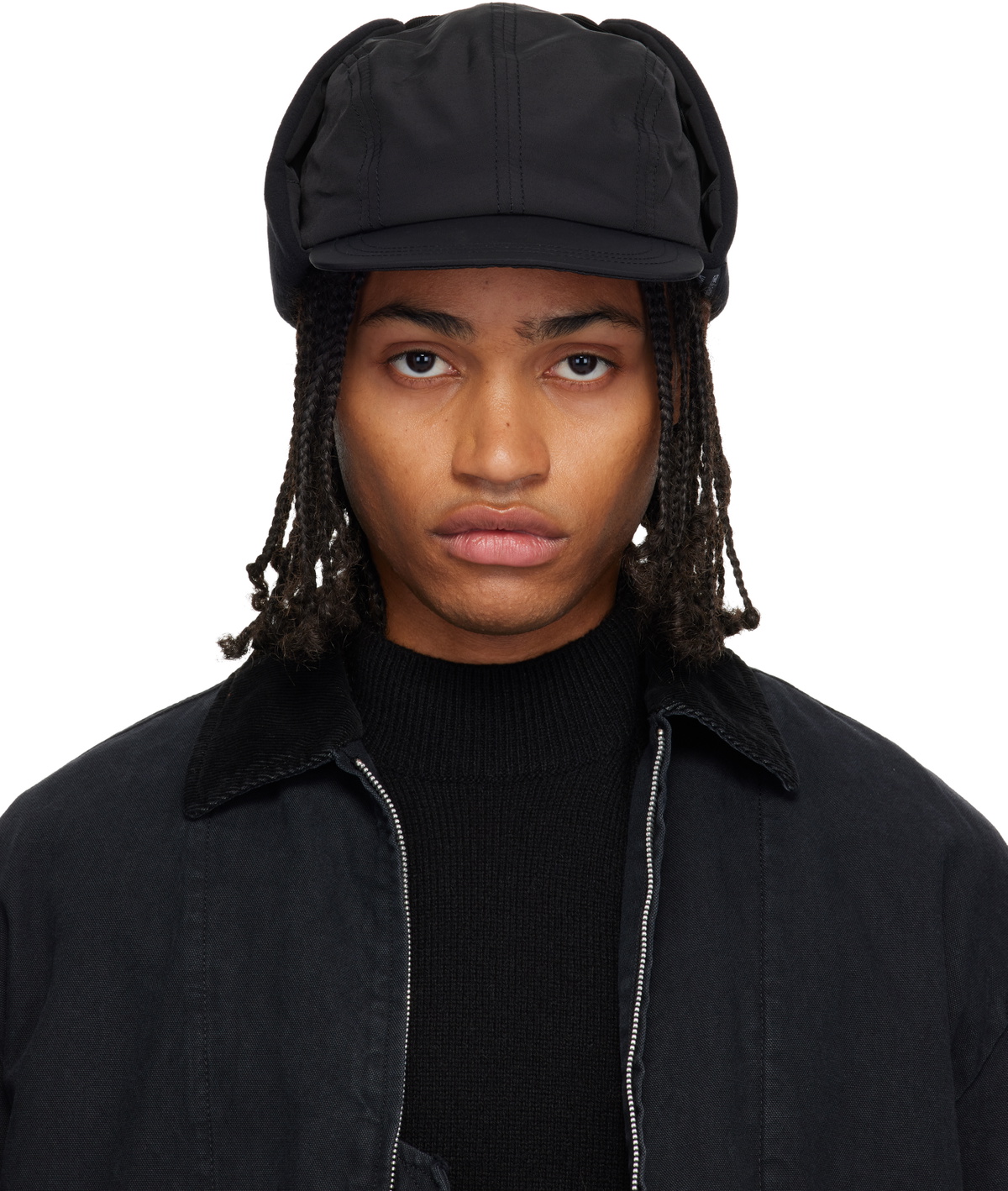 Comme des Garçons Homme Black Fleece Earflap Cap Comme des Garcons