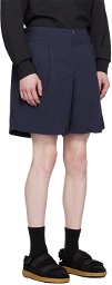kolor Navy Pleated Shorts
