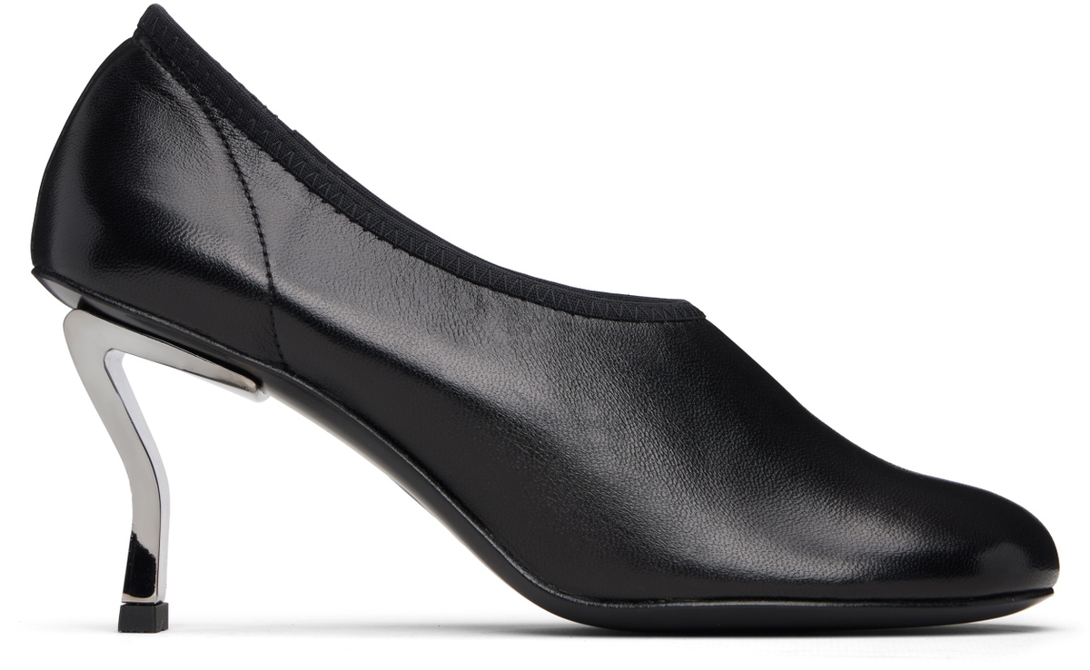 Nicole Saldaña Black Harper Leather Heels
